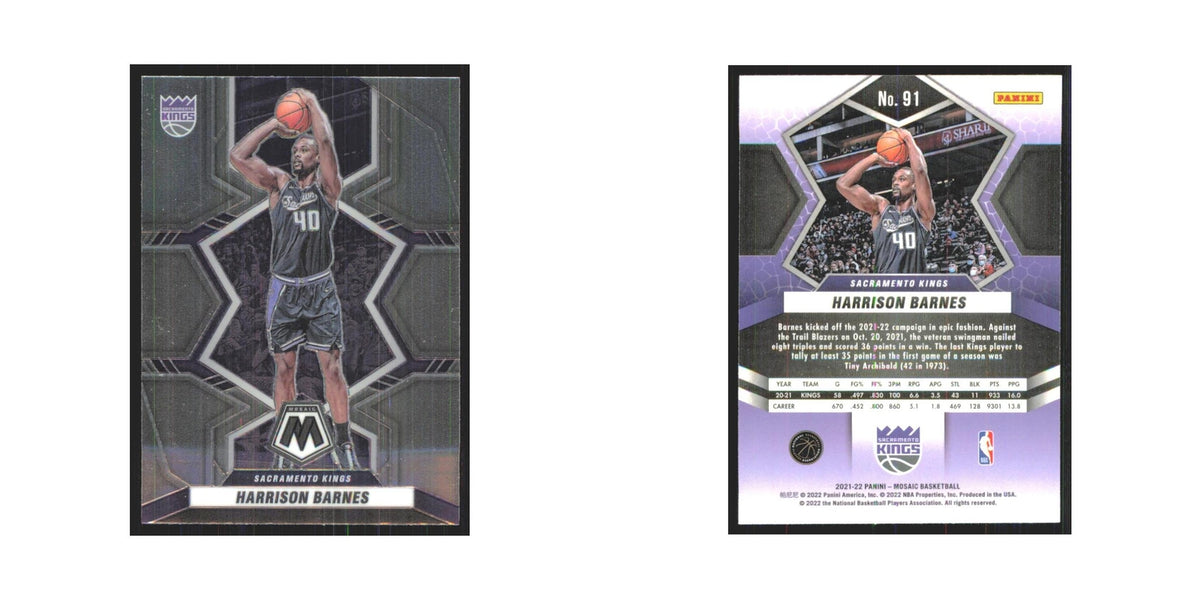 Harrison Barnes 2021 Panini Mosaic #91 Sacramento Kings Basketball Card NM