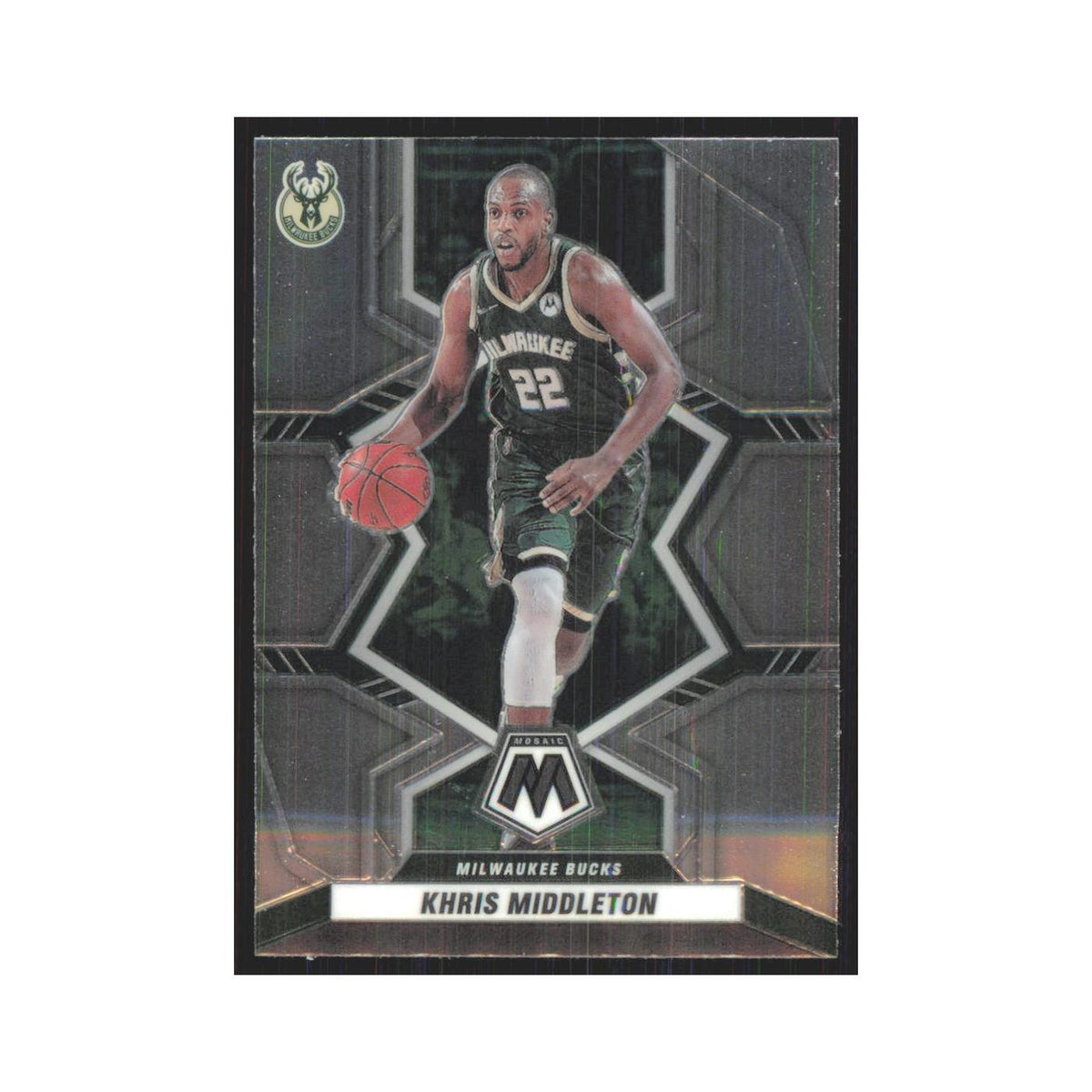 Khris Middleton 2021 Panini Mosaic #155 Milwaukee Bucks Basketball Card NM