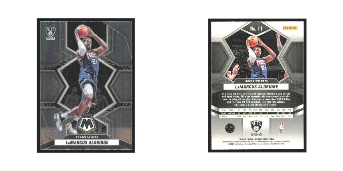 LaMarcus Aldridge 2021 Panini Mosaic #11 Brooklyn Nets Basketball Card NM