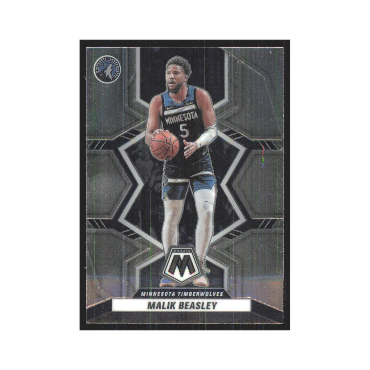 Malik Beasley 2021 Panini Mosaic #143 Minnesota Timberwolves Basketball Card NM