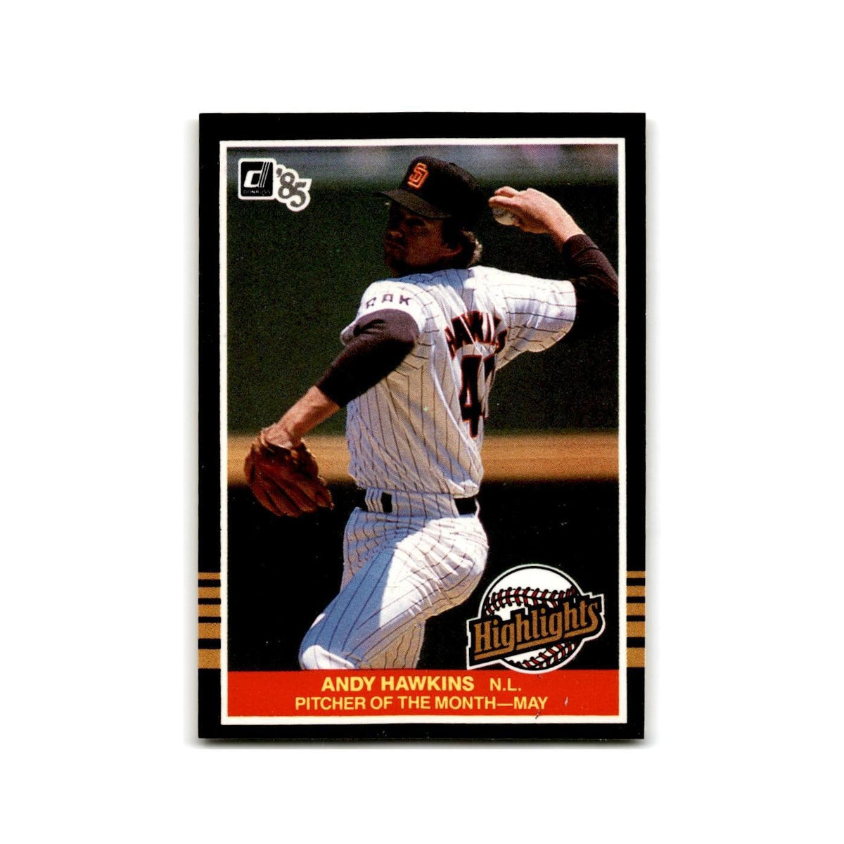Andy Hawkins 1985 Donruss Highlights #14 San Diego Padres Baseball Card NM