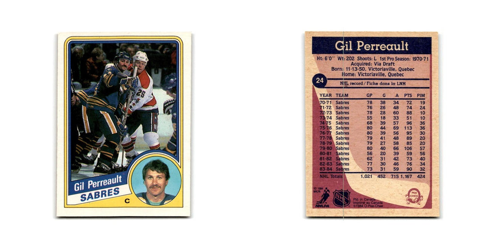1984 O-Pee-Chee Gilbert Perreault Buffalo Sabres #24