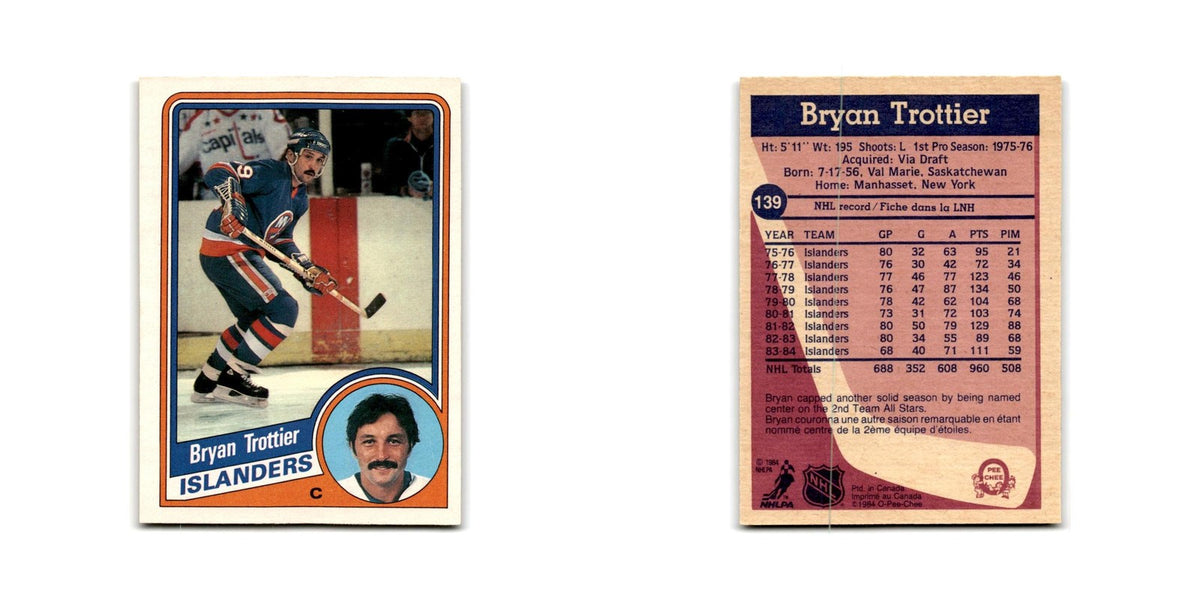 1984 O-Pee-Chee Bryan Trottier New York Islanders #139
