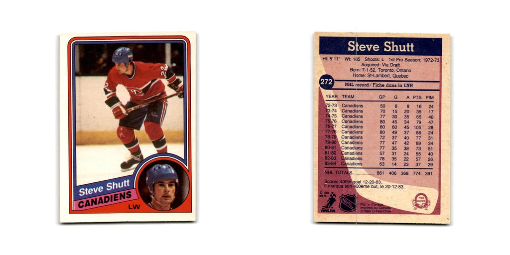 1984 O-Pee-Chee Steve Shutt Montreal Canadiens #272