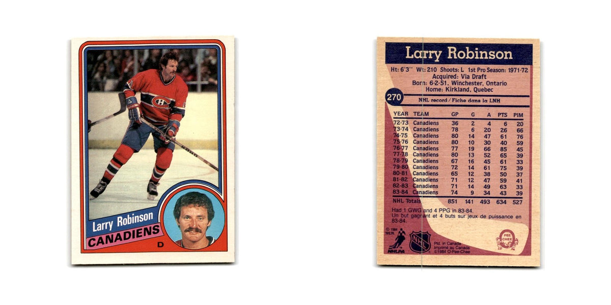 1984 O-Pee-Chee Larry Robinson Montreal Canadiens #270