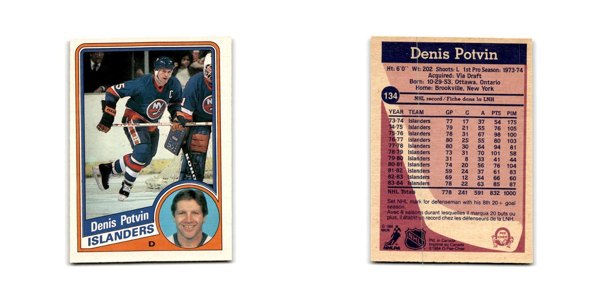 1984 O-Pee-Chee Denis Potvin New York Islanders #134
