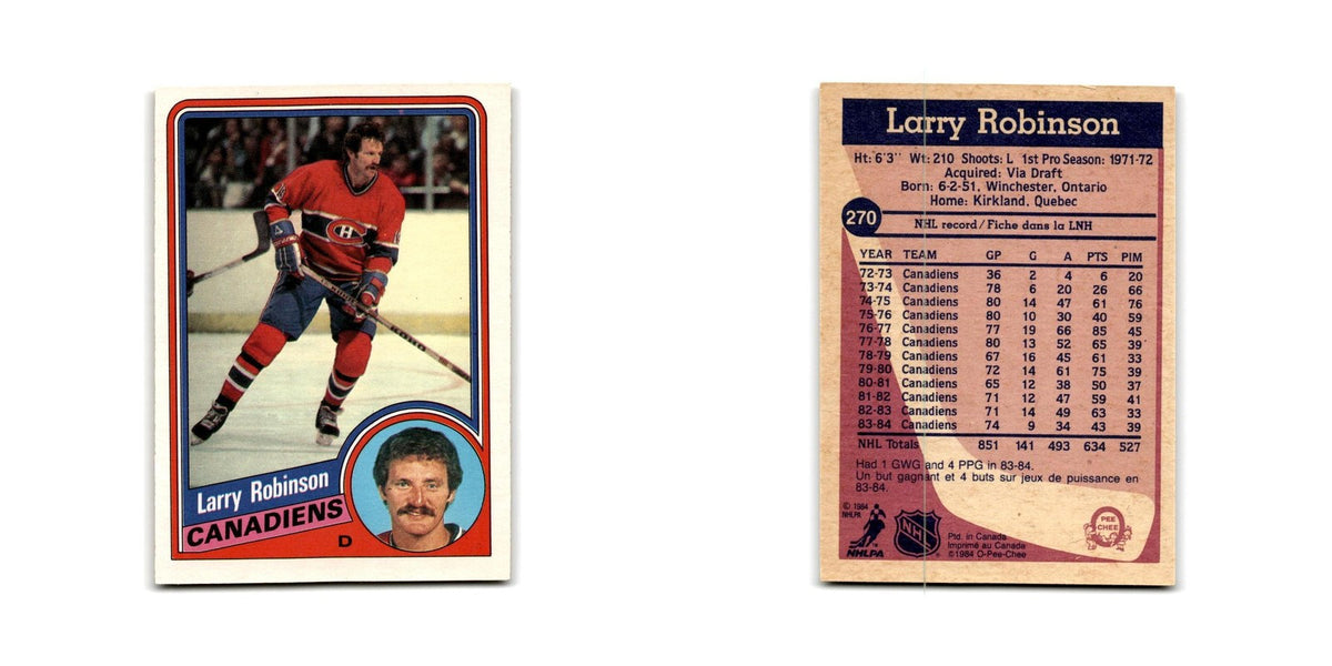 1984 O-Pee-Chee Larry Robinson Montreal Canadiens #270