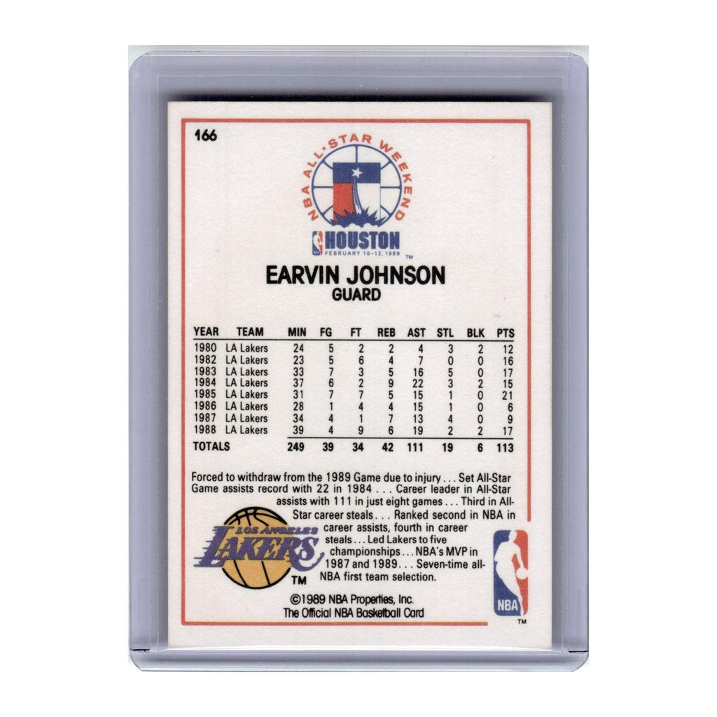 1989 Hoops Basketball Card Earvin Johnson Lakers #166