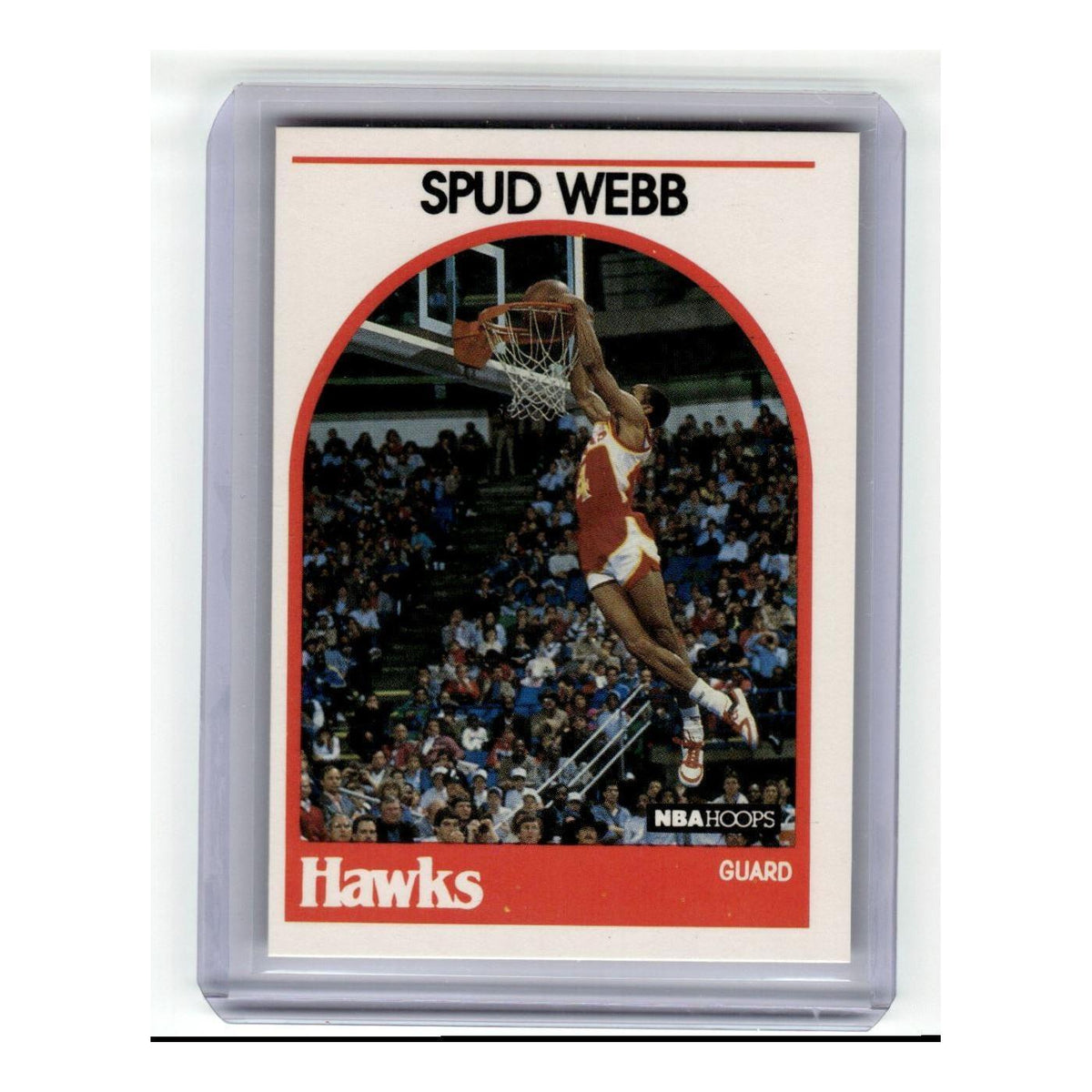 1990 Hoops Basketball Card Spud Webb Hawks #115