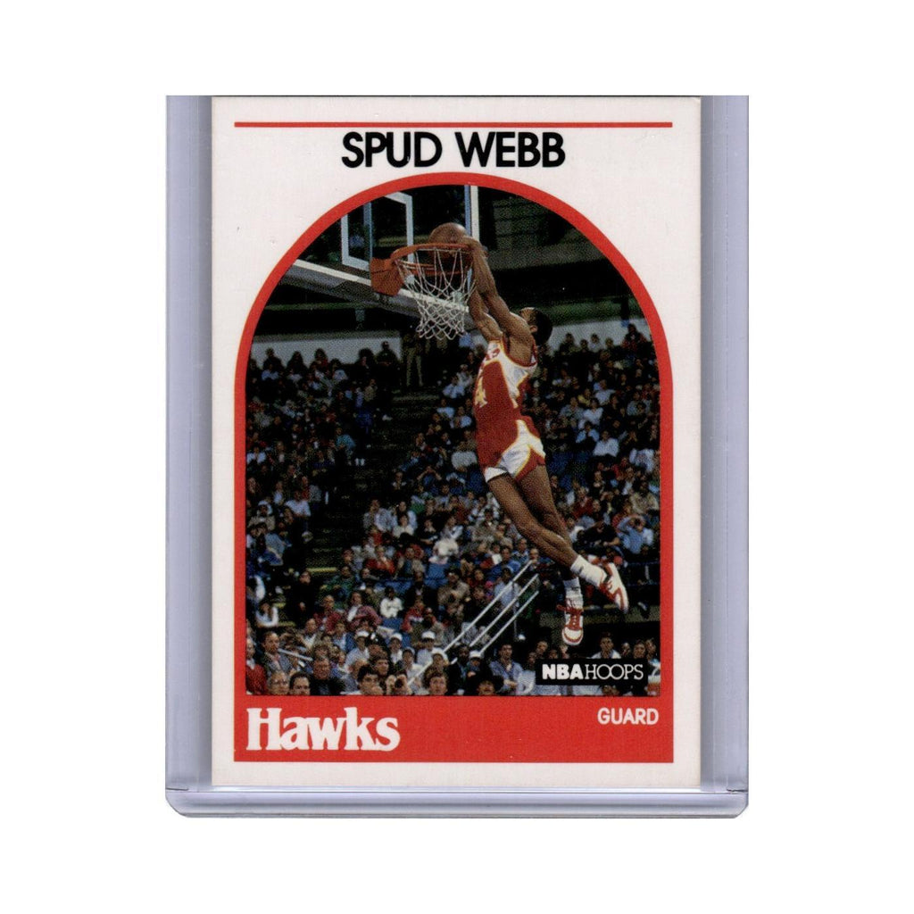 1990 Hoops Basketball Card Spud Webb Hawks #115