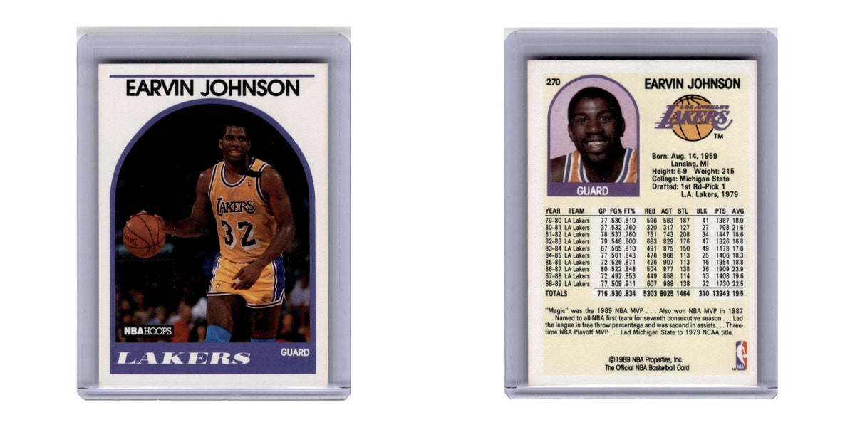 1989 Hoops Basketball Card Earvin Johnson Lakers #270