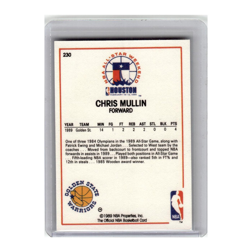 1989 Hoops Basketball Card Chris Mullin Golden State Warriors #230