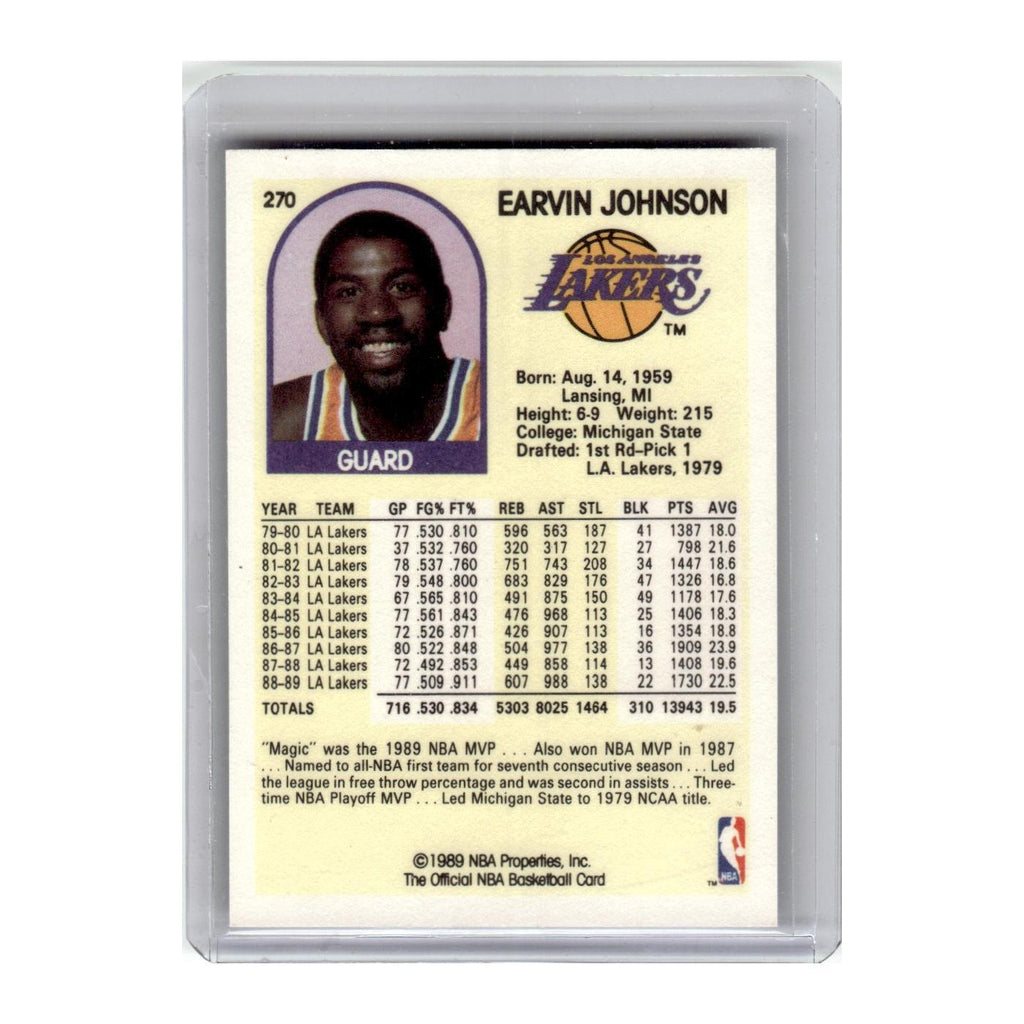 1989 Hoops Basketball Card Earvin Johnson Lakers #270
