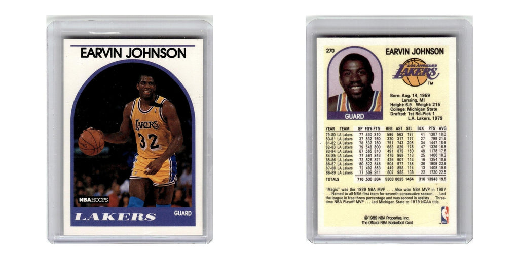 1989 Hoops Basketball Card Earvin Johnson Lakers #270