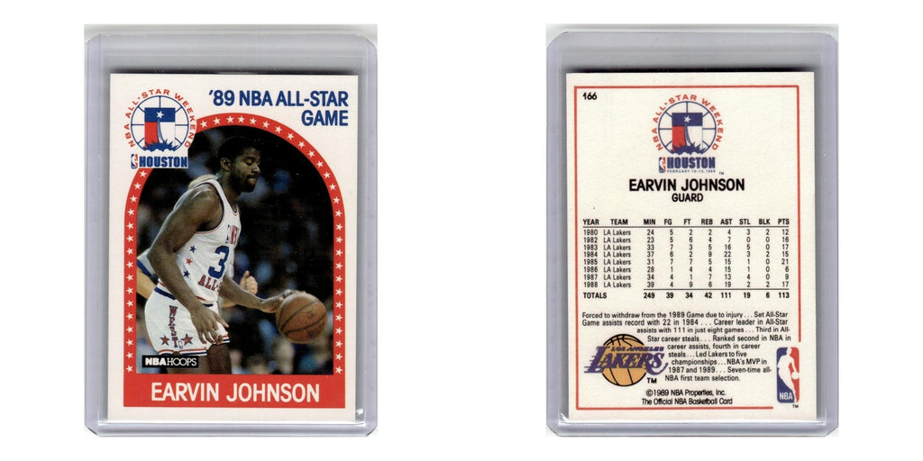 1989 Hoops Basketball Card Earvin Johnson Lakers #166