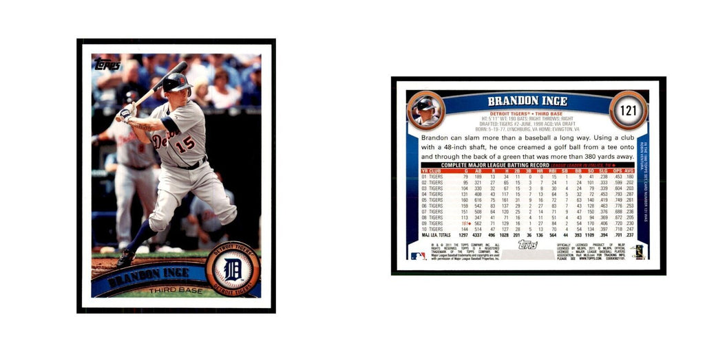 2011 Topps Brandon Inge Baseball Cards #121