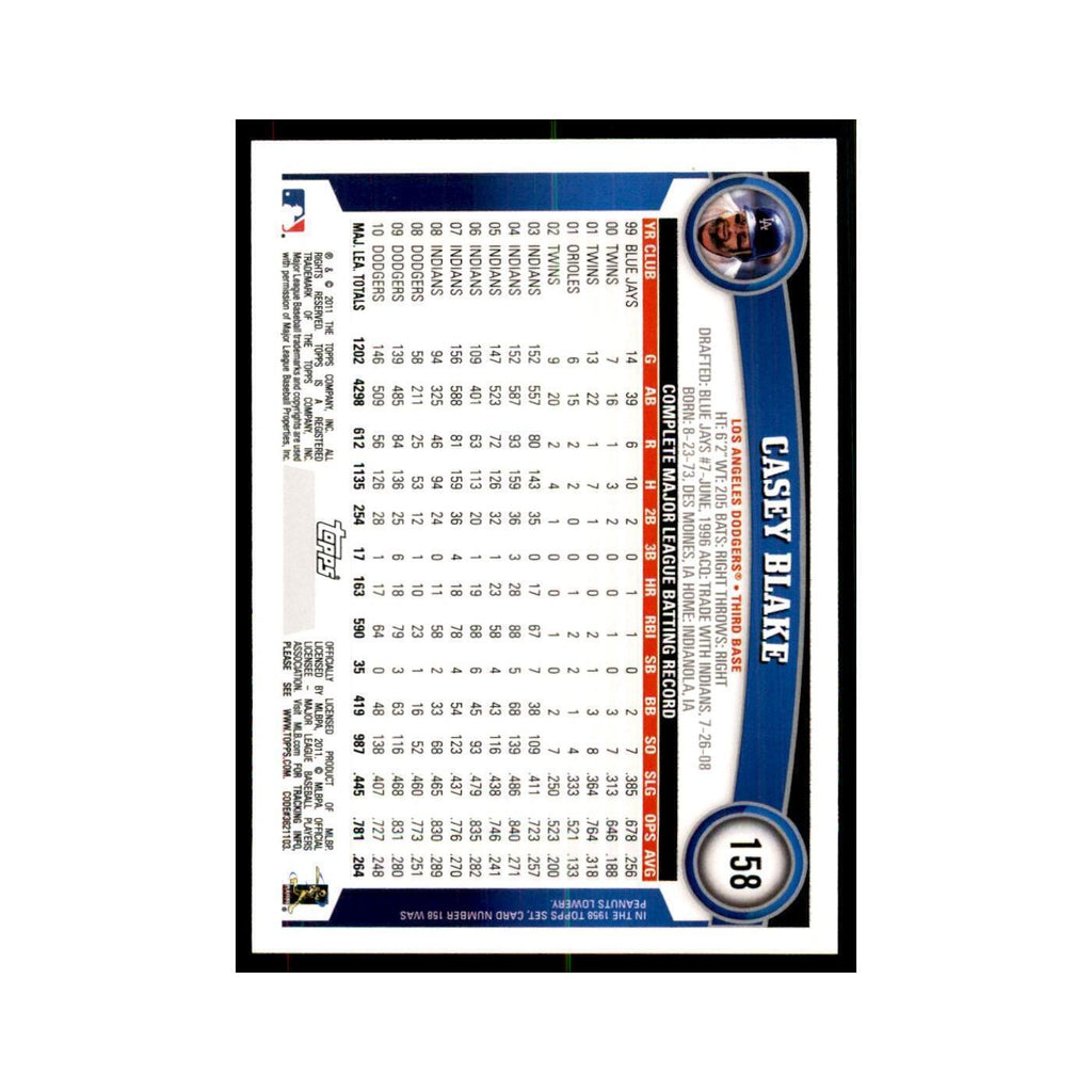 2011 Topps Casey Blake Baseball Cards #158