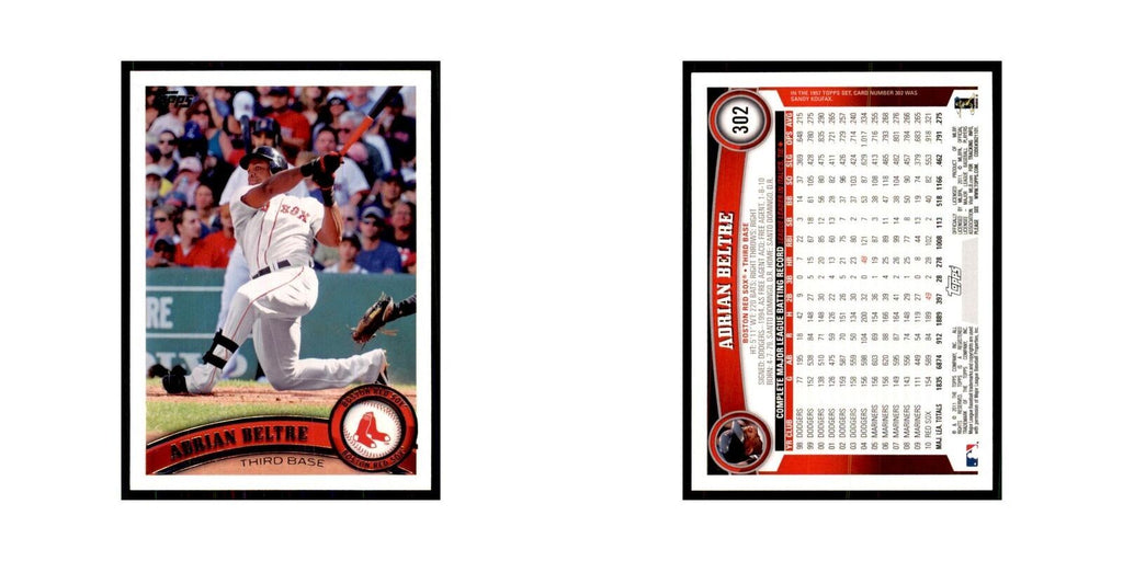 2011 Topps Adrian Beltre Baseball Cards #302