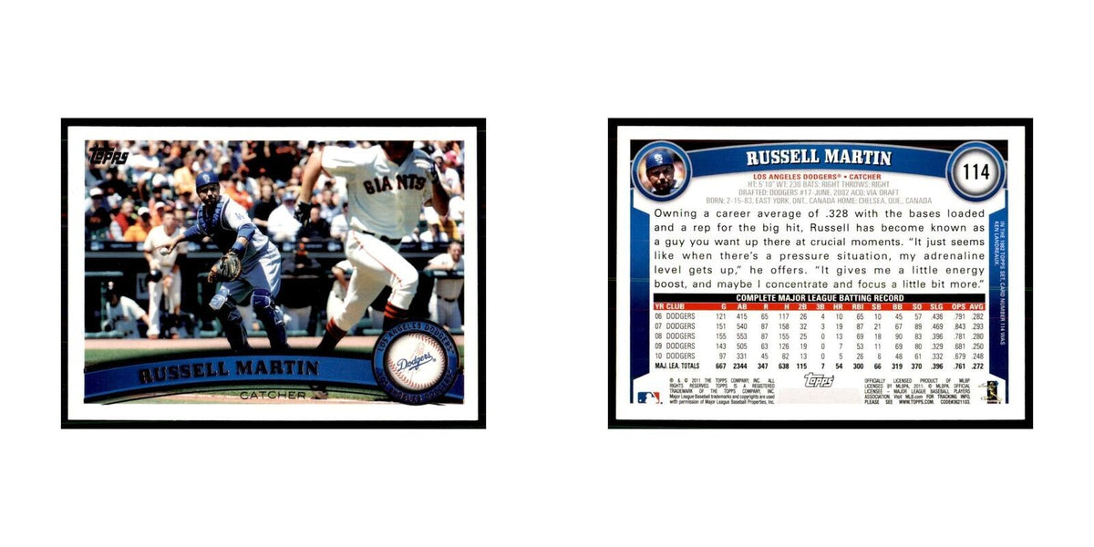 2011 Topps Russell Martin Baseball Cards #114