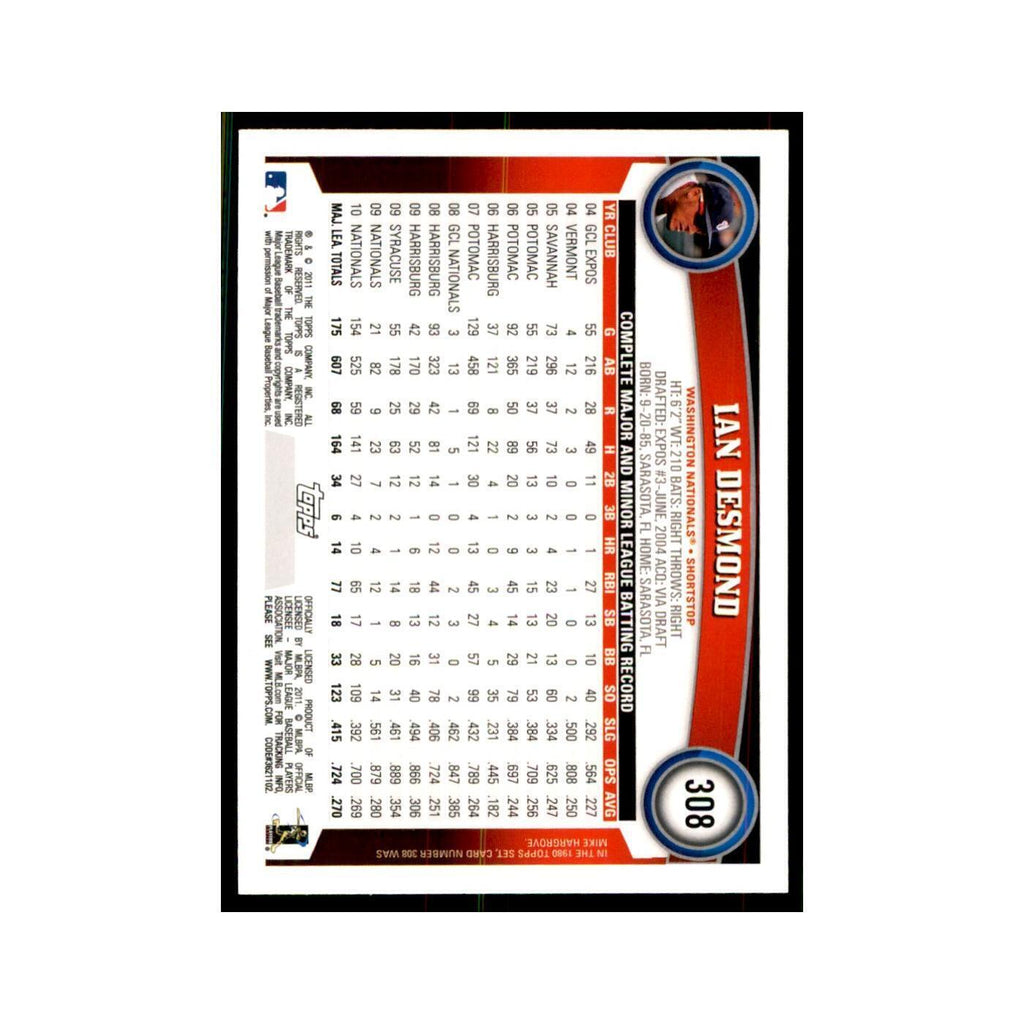 2011 Topps Ian Desmond Baseball Cards #308