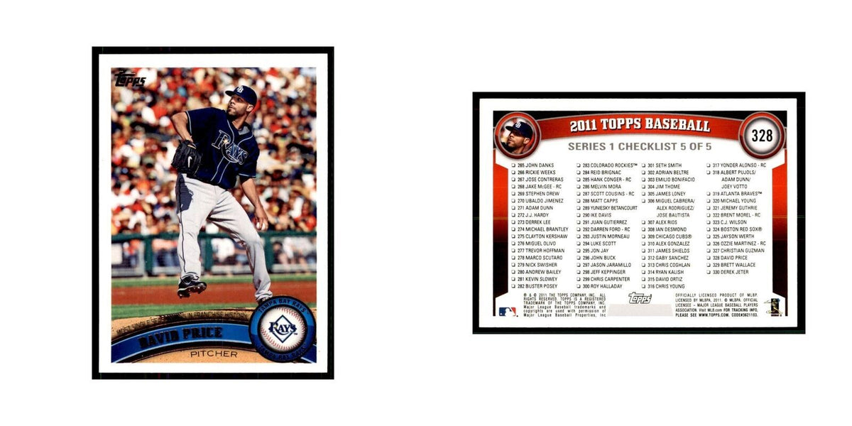 2011 Topps David Price Baseball Cards #328