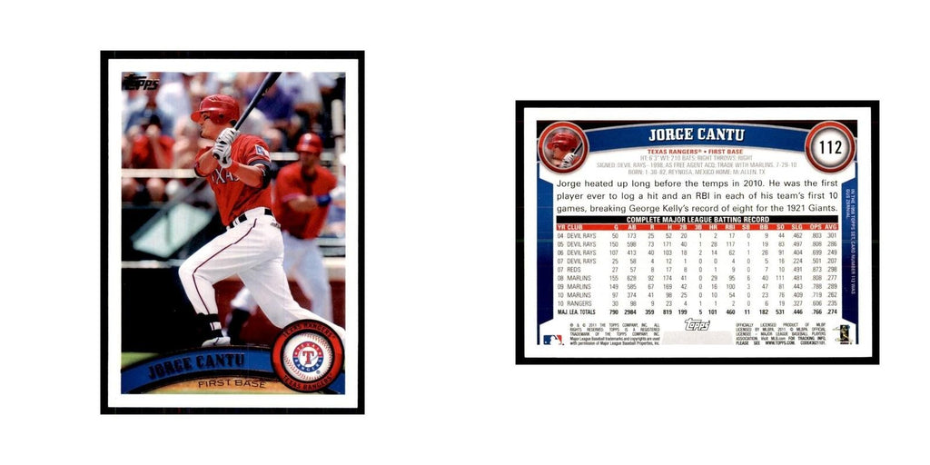 2011 Topps Jorge Cantu Baseball Cards #112