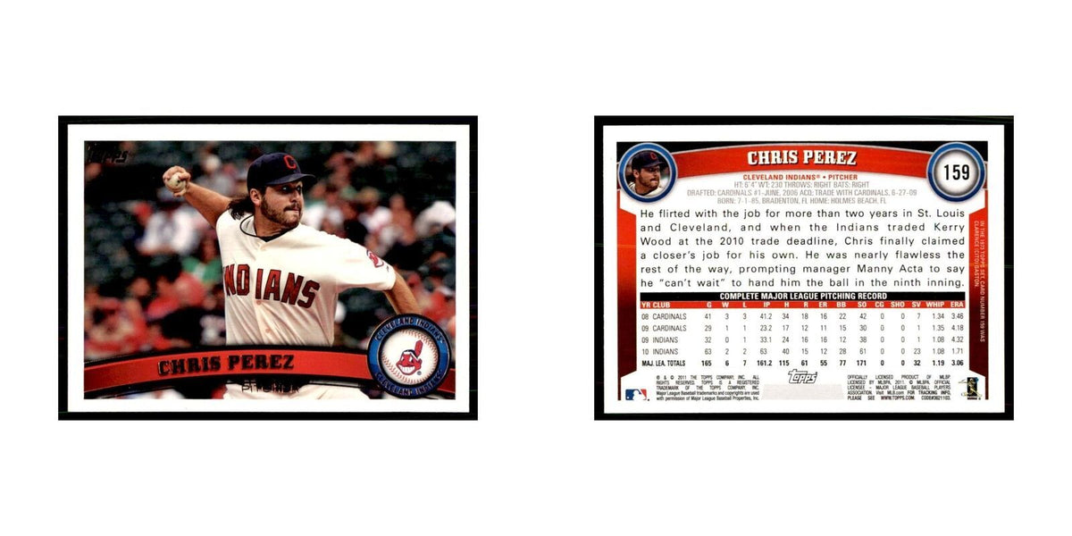 2011 Topps Chris Perez Baseball Cards #159