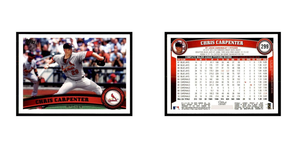 2011 Topps Chris Carpenter Baseball Cards #299