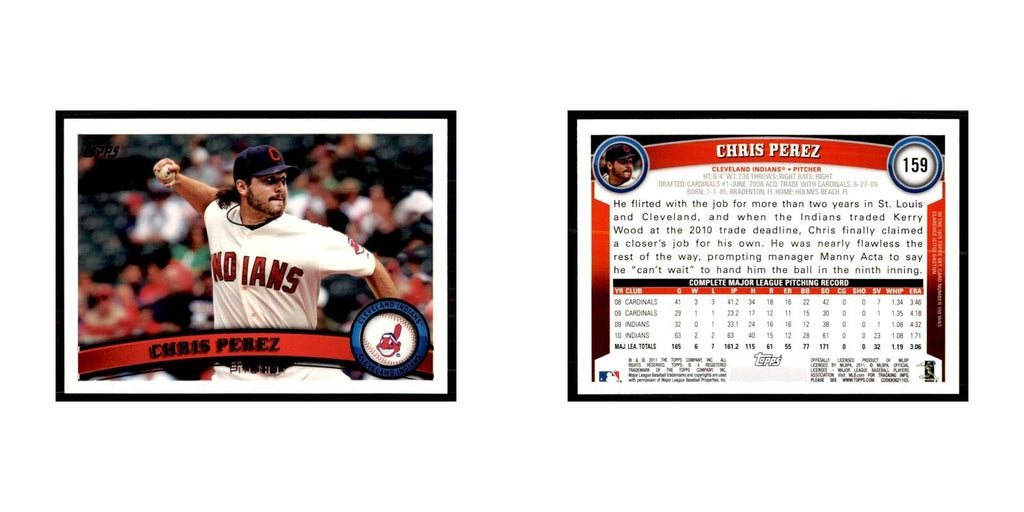 2011 Topps Chris Perez Baseball Cards #159