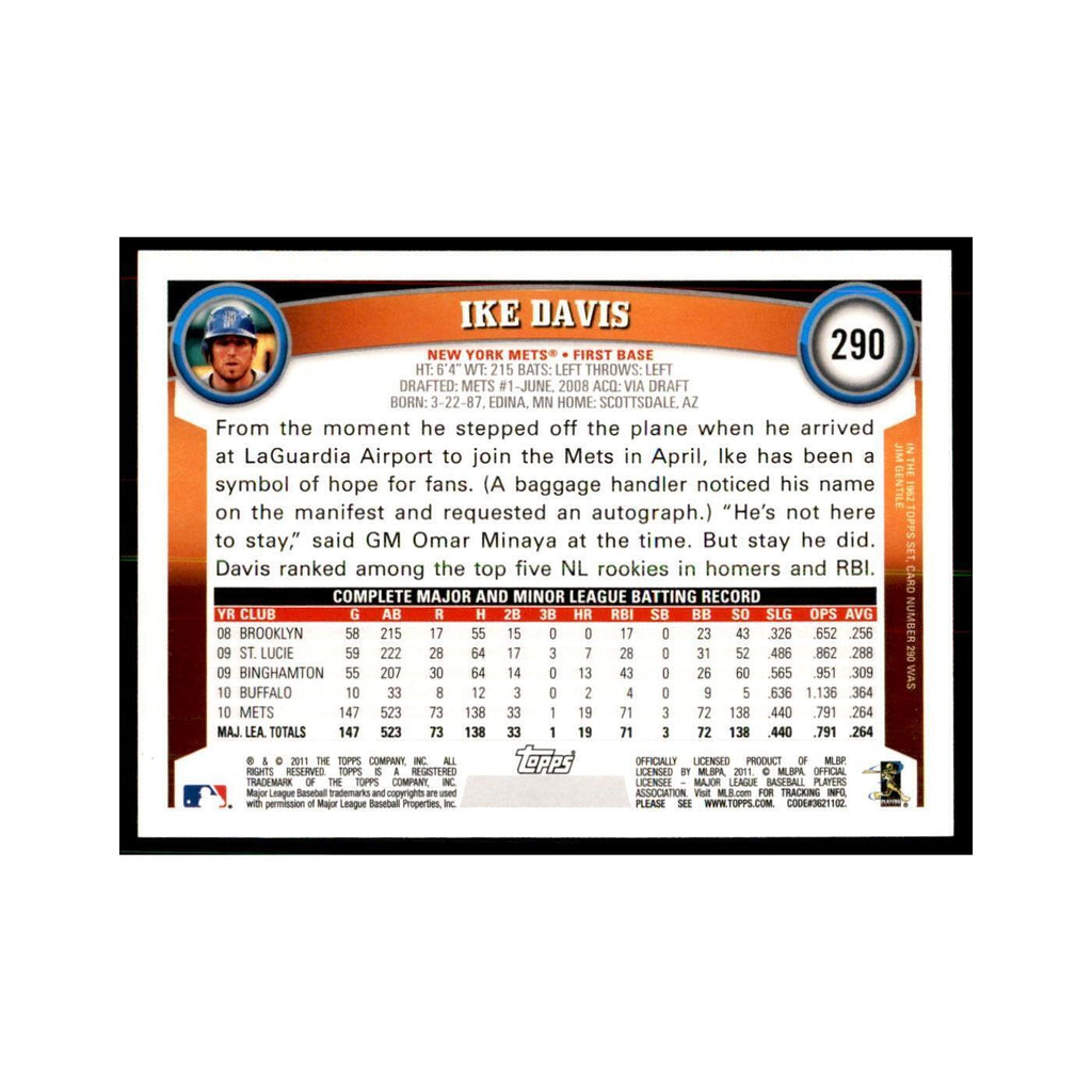 2011 Topps Ike Davis Baseball Cards #290