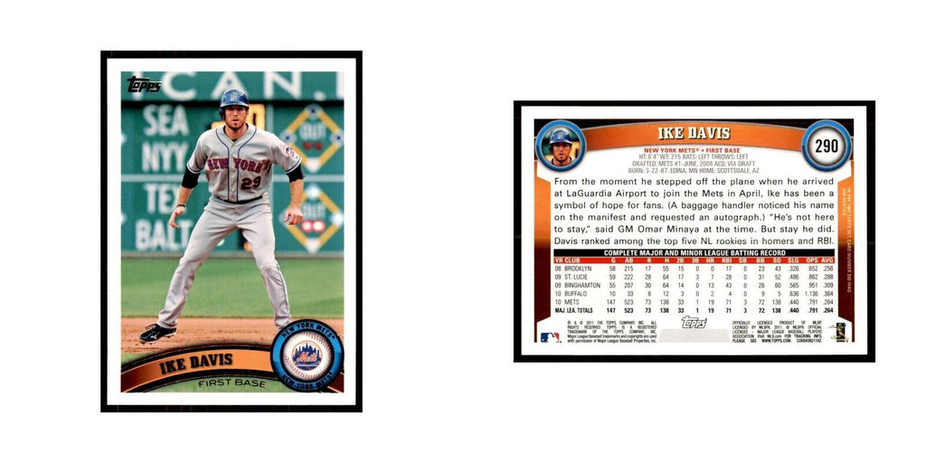 2011 Topps Ike Davis Baseball Cards #290