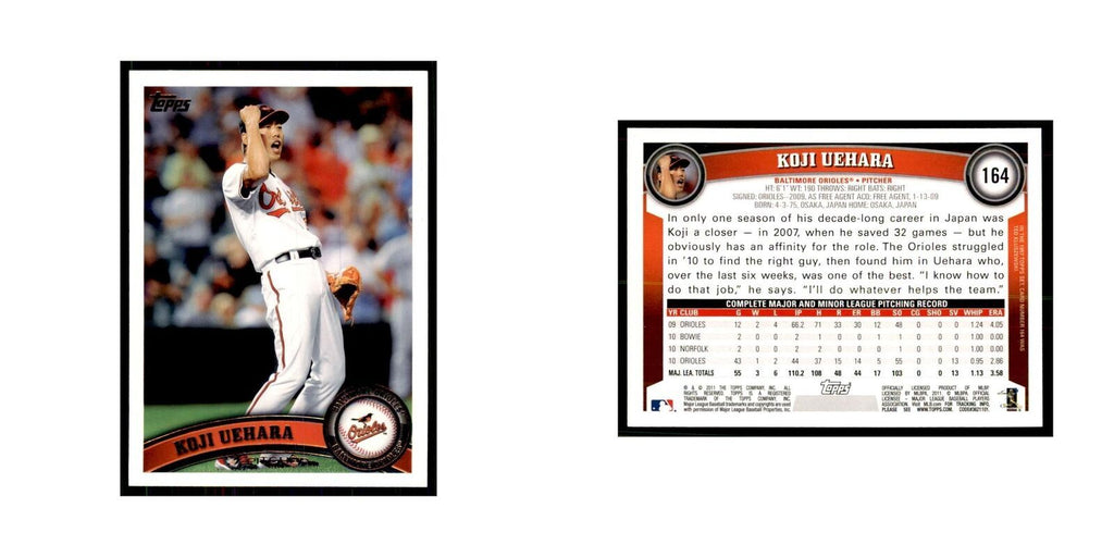 2011 Topps Koji Uehara Baseball Cards #164