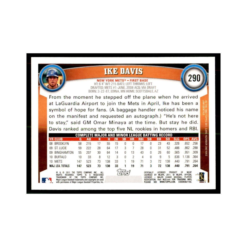2011 Topps Ike Davis Baseball Cards #290