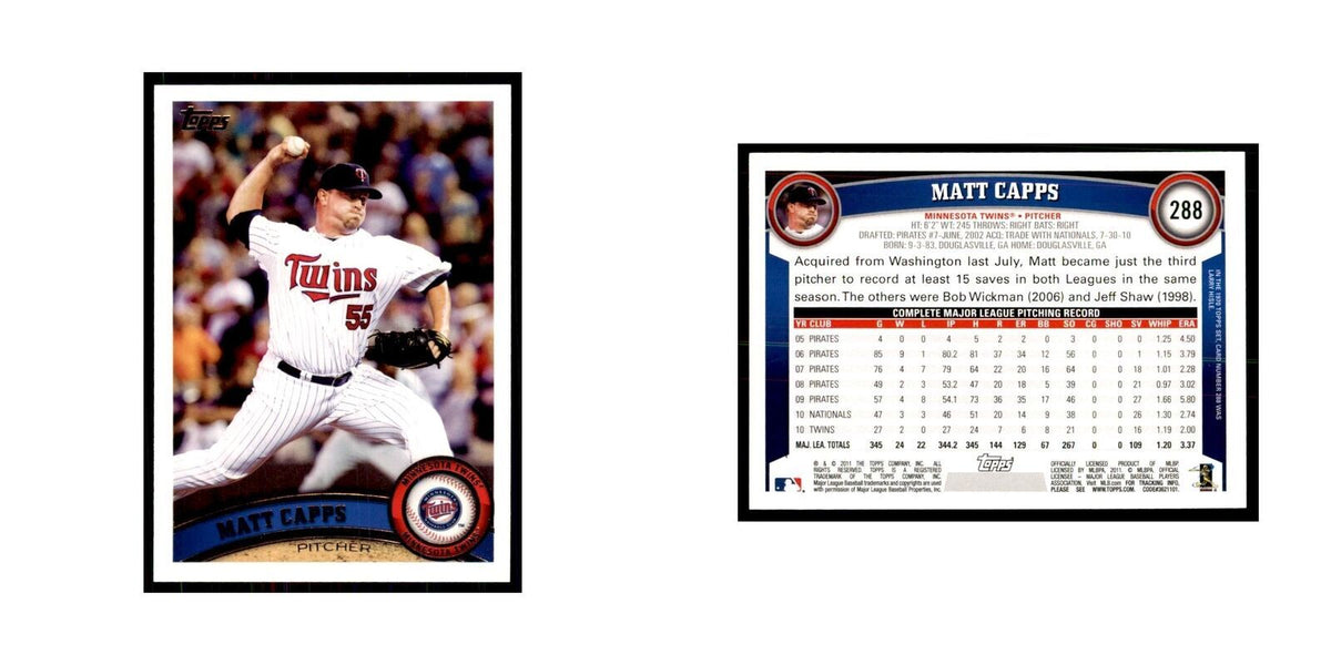 2011 Topps Matt Capps Baseball Cards #288