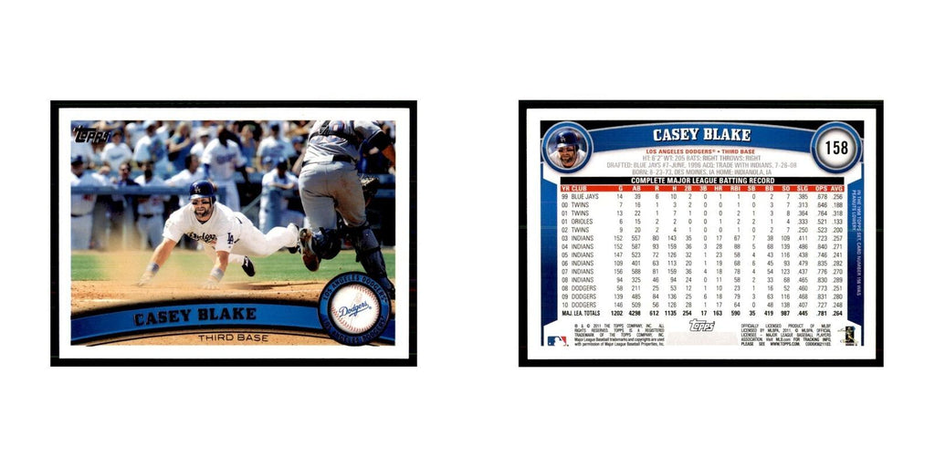 2011 Topps Casey Blake Baseball Cards #158