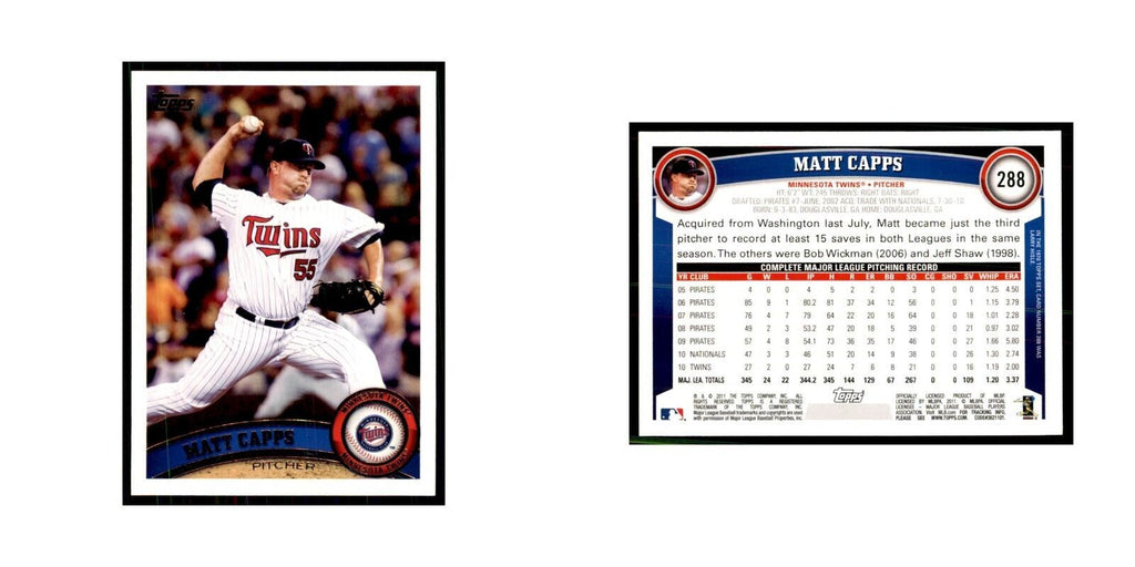 2011 Topps Matt Capps Baseball Cards #288