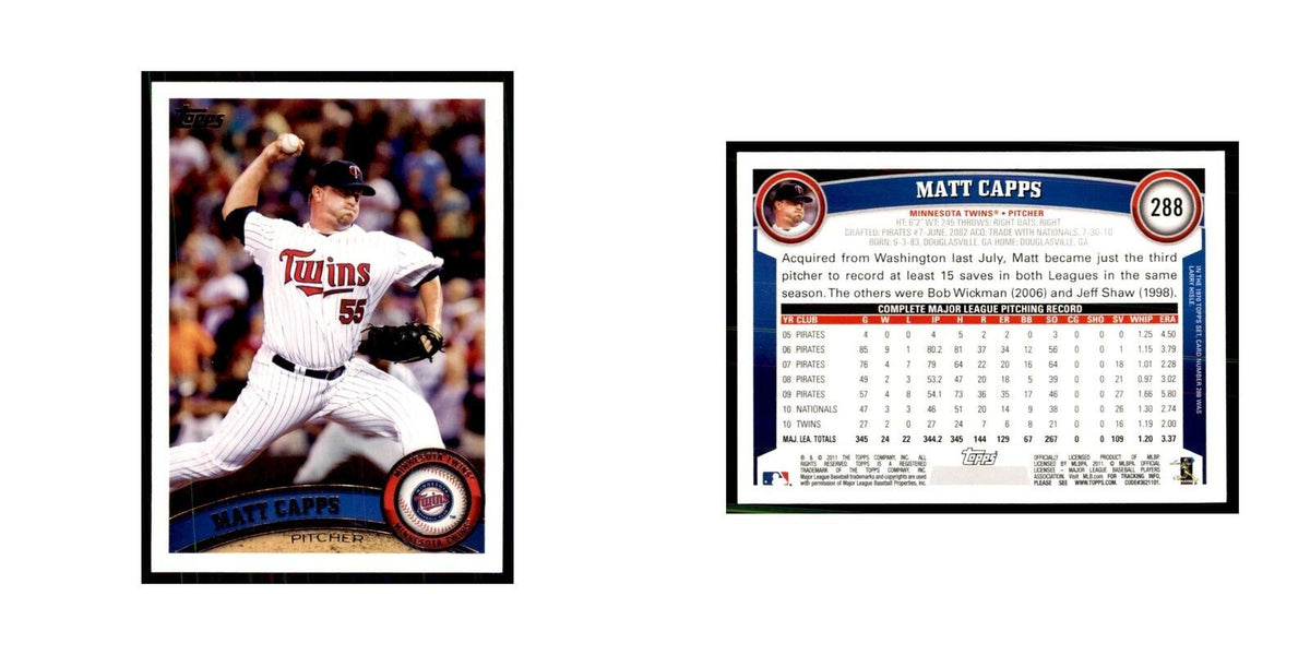 2011 Topps Matt Capps Baseball Cards #288