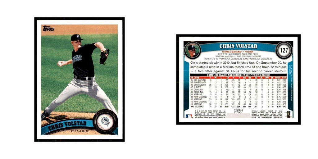 2011 Topps Chris Volstad Baseball Cards #127