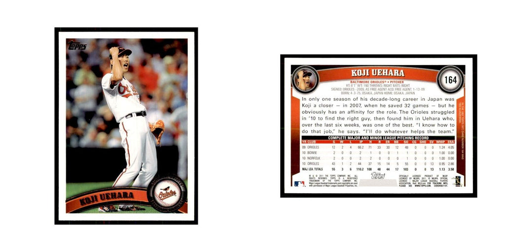 2011 Topps Koji Uehara Baseball Cards #164