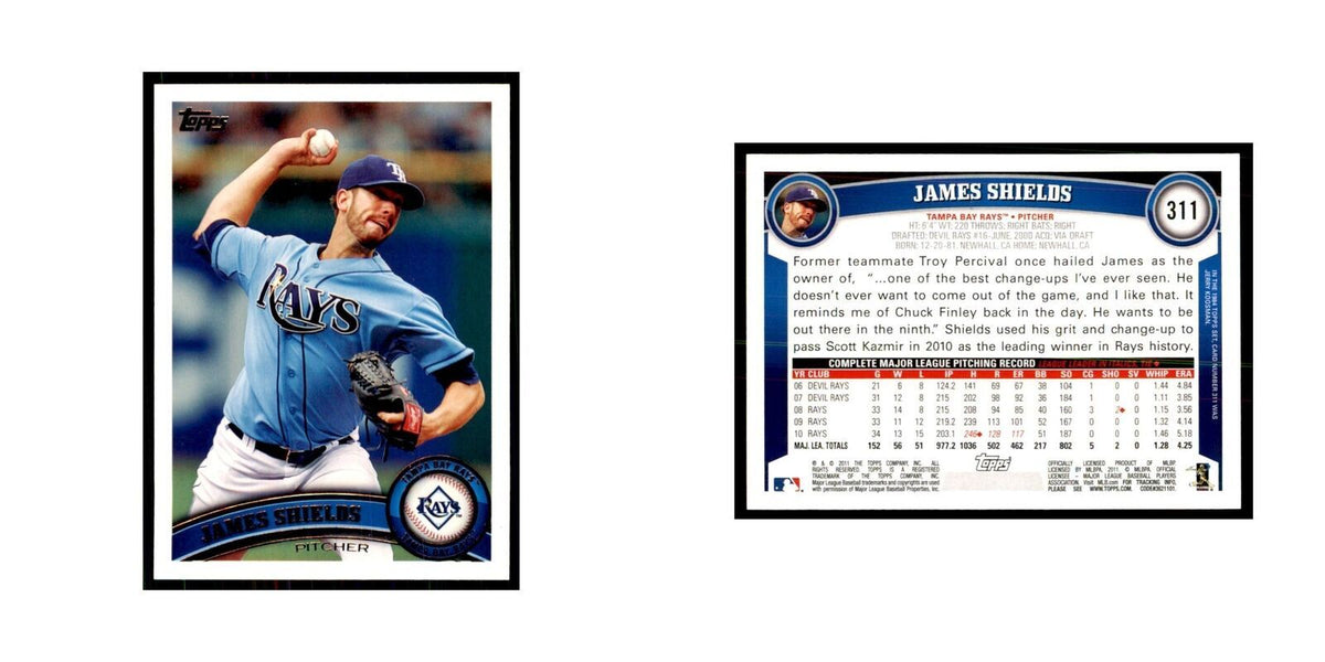 2011 Topps James Shields Baseball Cards #311