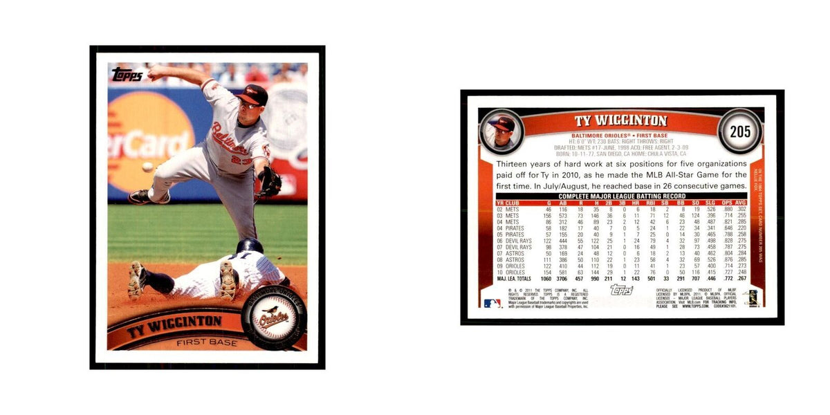 2011 Topps Ty Wigginton Baseball Cards #205