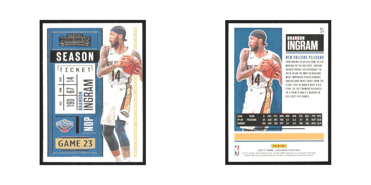 Brandon Ingram 2020 Panini Contenders #21 New Orleans Pelicans NM