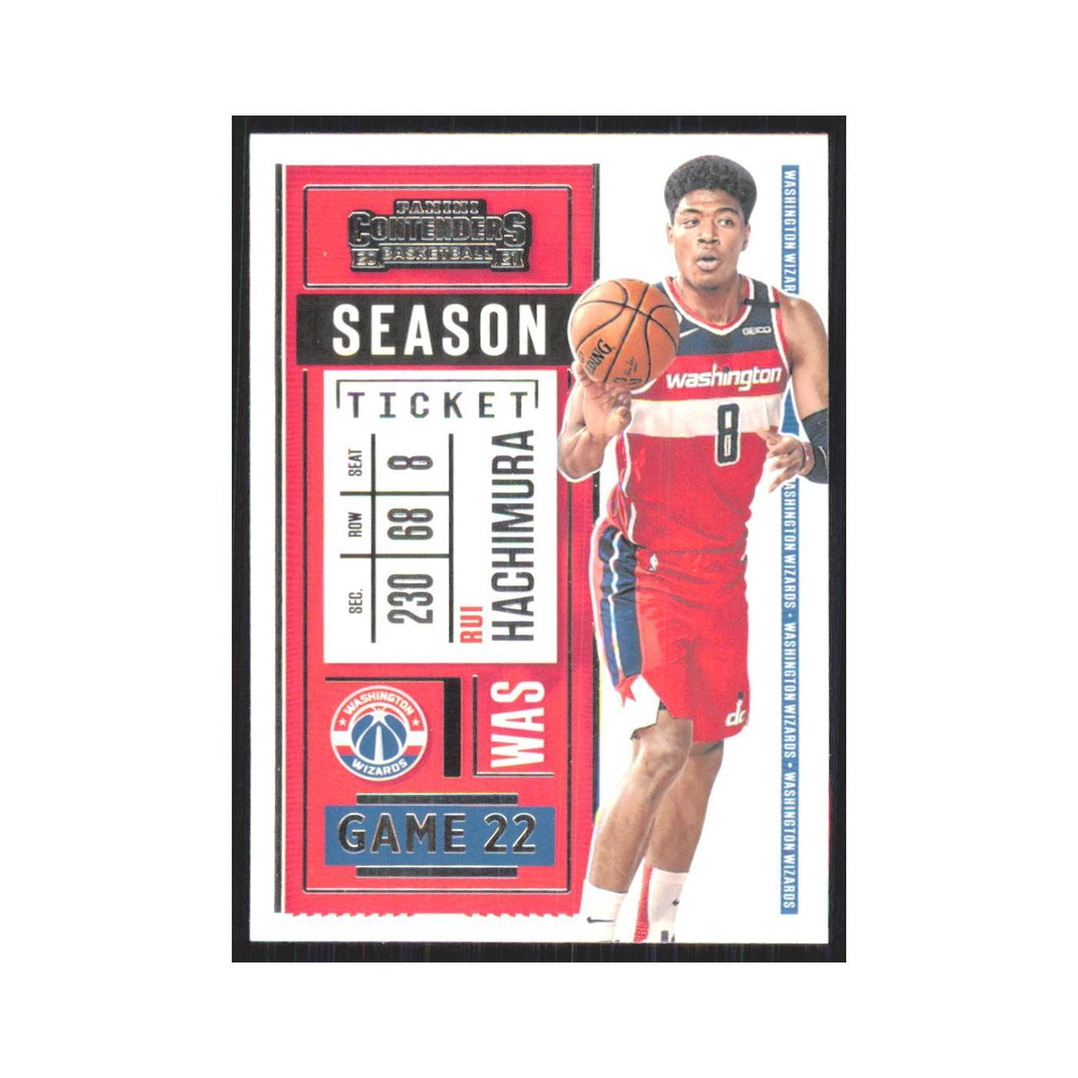 Rui Hachimura 2020 Panini Contenders #25 Washington Wizards Basketball Card NM