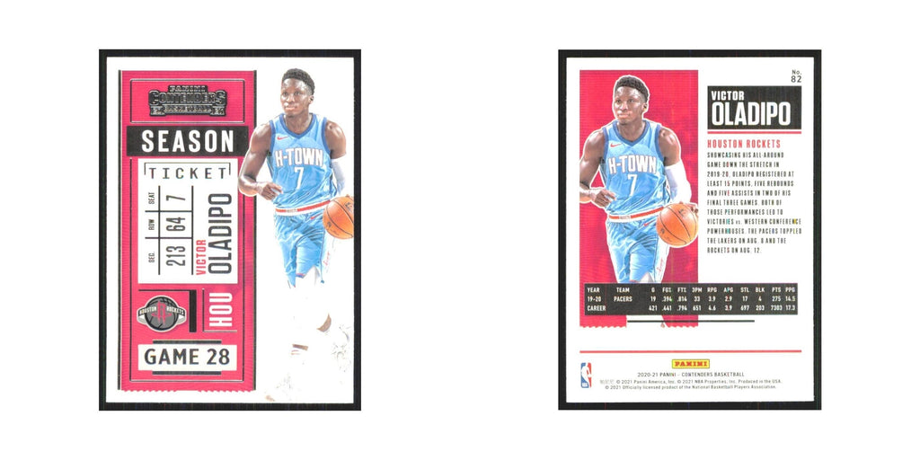 Victor Oladipo 2020 Panini Contenders #82 Houston Rockets Basketball Card NM