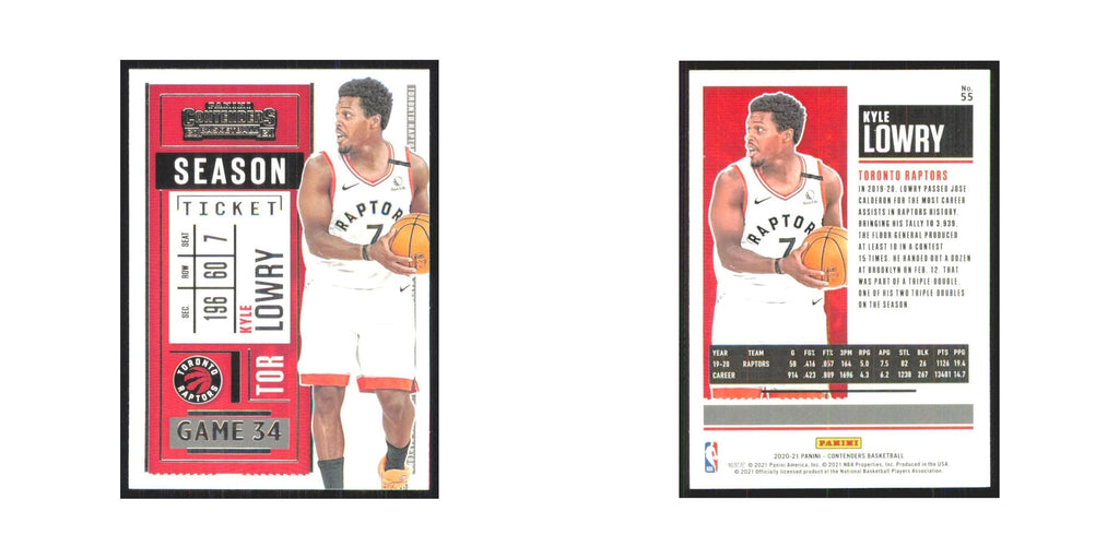 Kyle Lowry 2020 Panini Contenders #55 Toronto Raptors Basketball Card NM