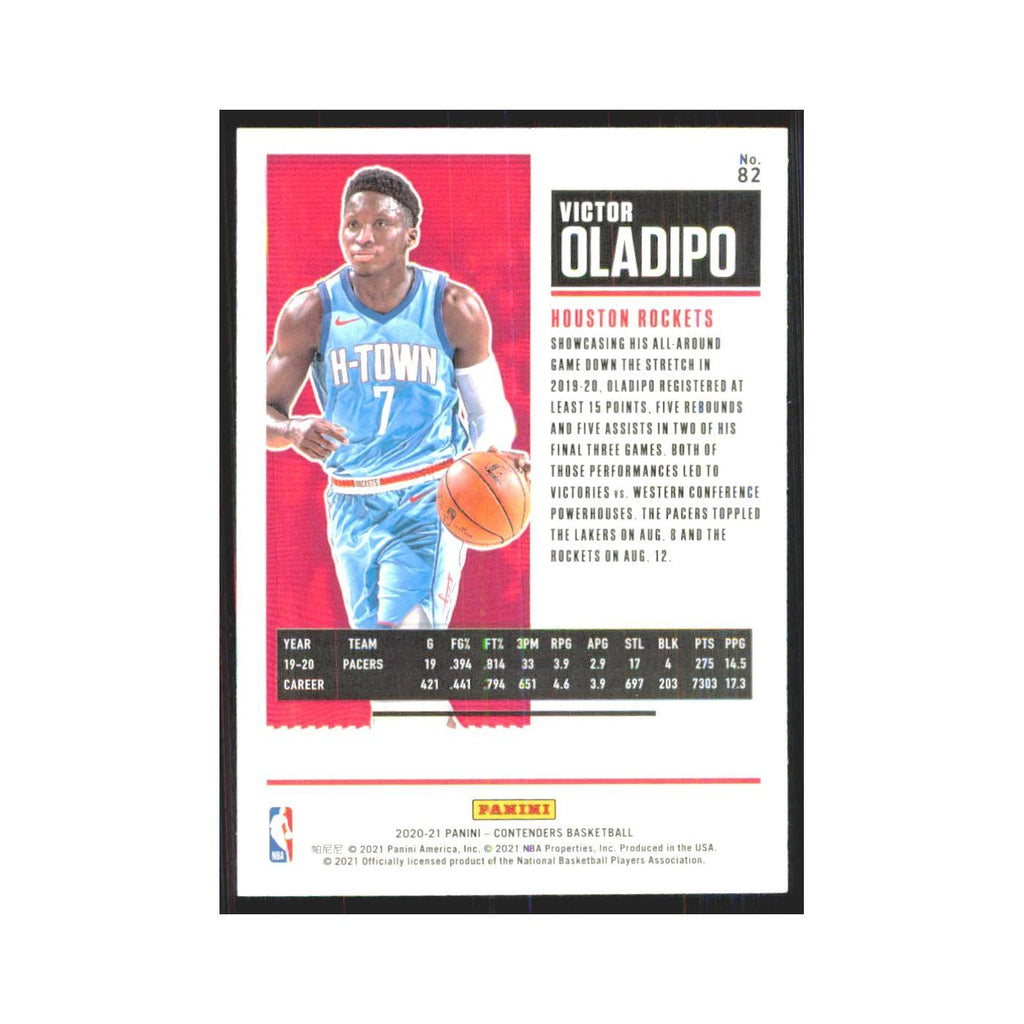 Victor Oladipo 2020 Panini Contenders #82 Houston Rockets Basketball Card NM