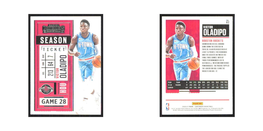 Victor Oladipo 2020 Panini Contenders #82 Houston Rockets Basketball Card NM
