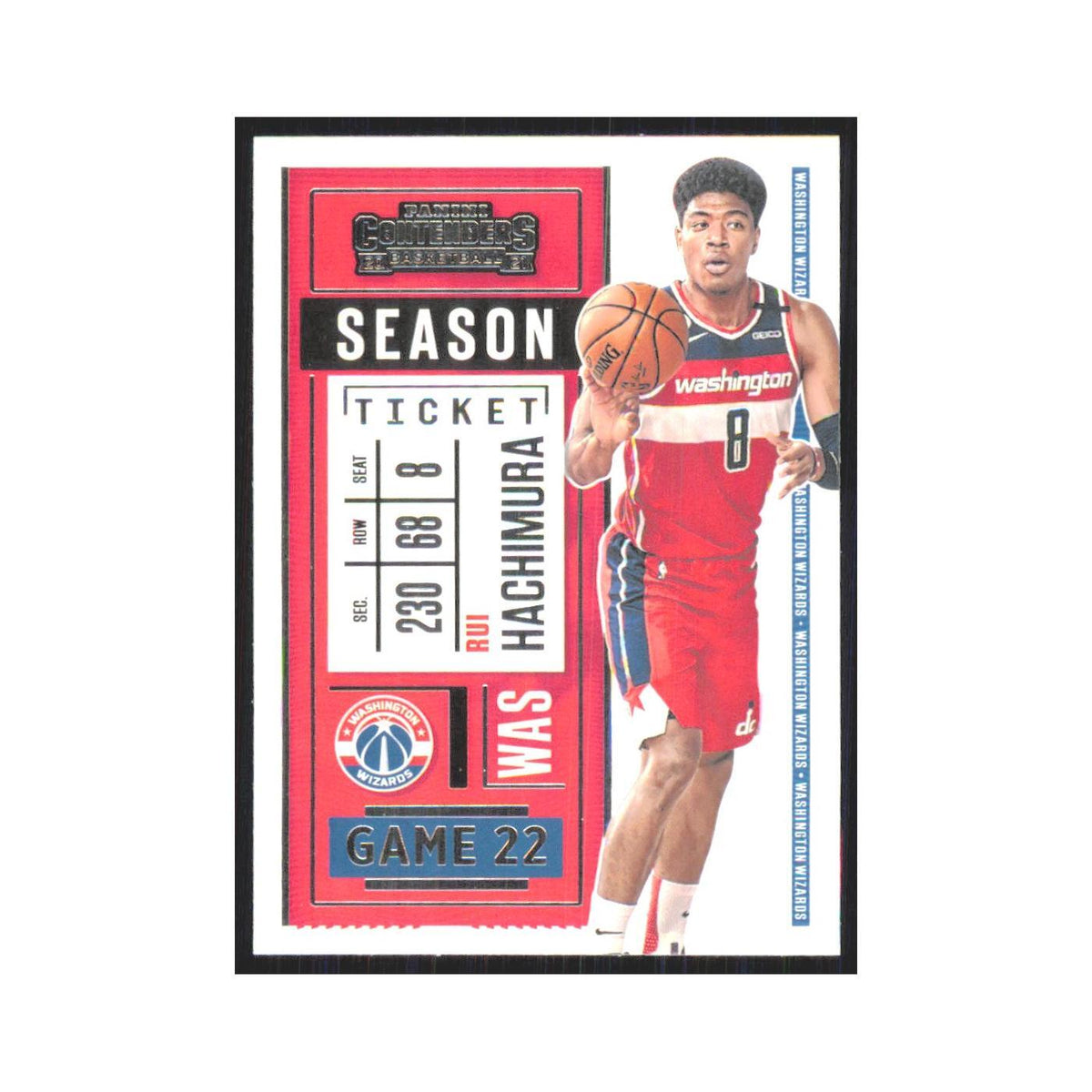Rui Hachimura 2020 Panini Contenders #25 Washington Wizards Basketball Card NM