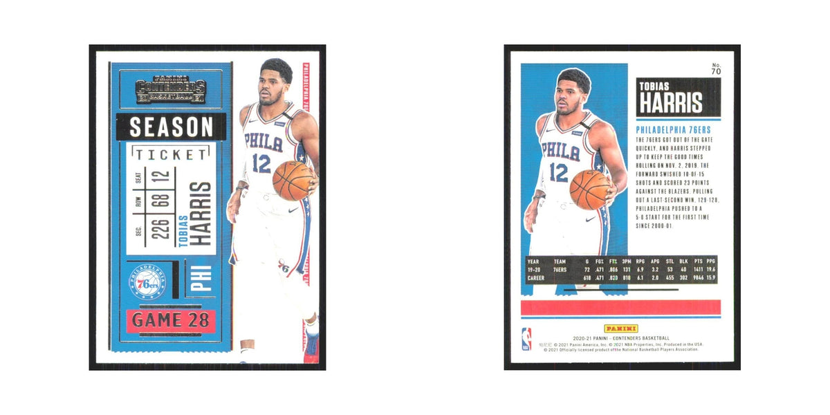 Tobias Harris 2020 Panini Contenders #70 Philadelphia 76ers Basketball Card NM