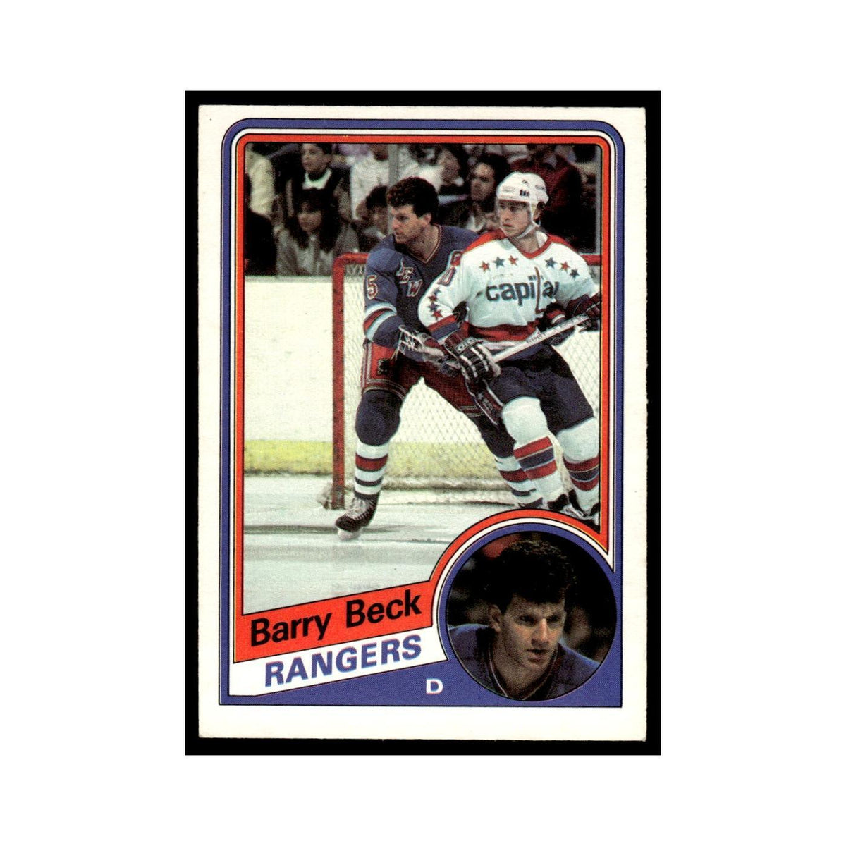 Barry Beck 1984 O-Pee-Chee #140 New York Rangers Hockey Card EX
